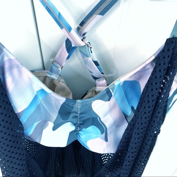 Next Bootcamp Mesh Padded Tankini Top Swim 32D - Picture 4 of 6